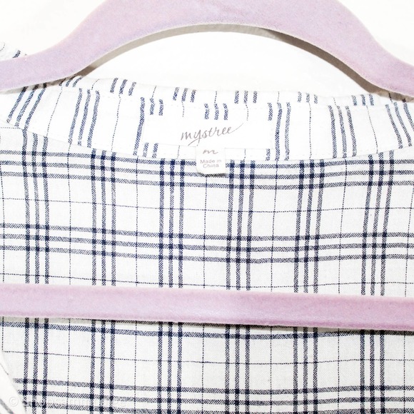 Anthro Mystree Oversized Button Down Blouse M - Picture 4 of 6